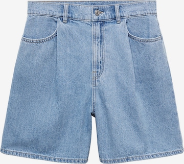 MANGO Regular Bandplooi jeans 'MARINA' in Blauw: voorkant