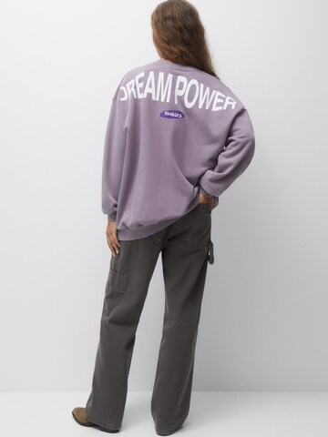 Pull&Bear Sweatshirt in Purple