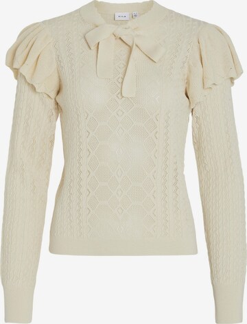 VILA Knitted Vest in Beige: front