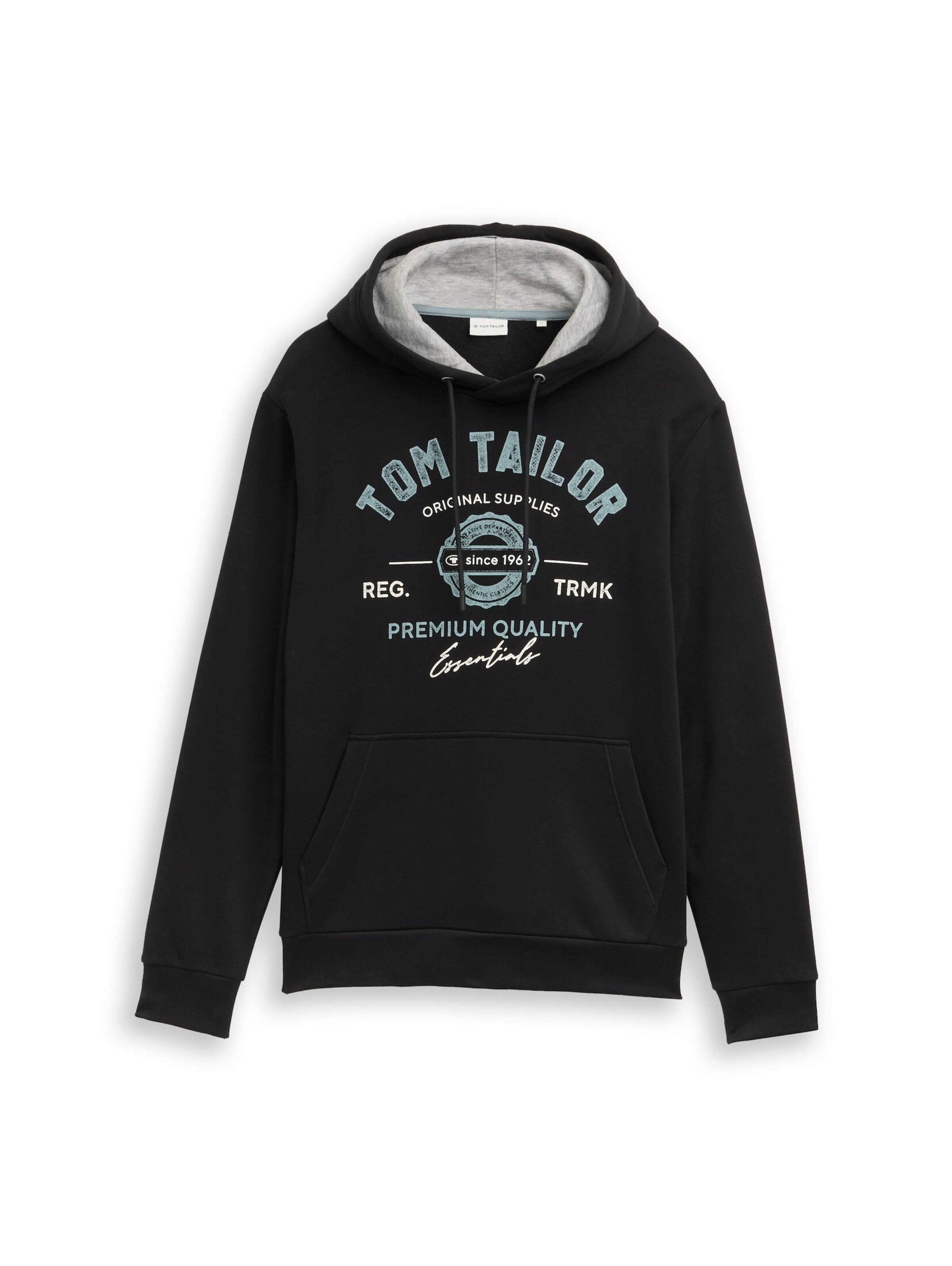 TOM TAILOR Sweatshirt in Zwart: voorkant