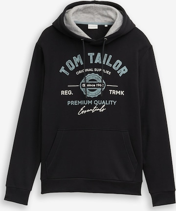 TOM TAILOR Sweatshirt in Black: front