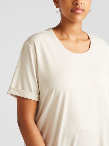 T-shirt 'MOSTER' ONLY Carmakoma en beige