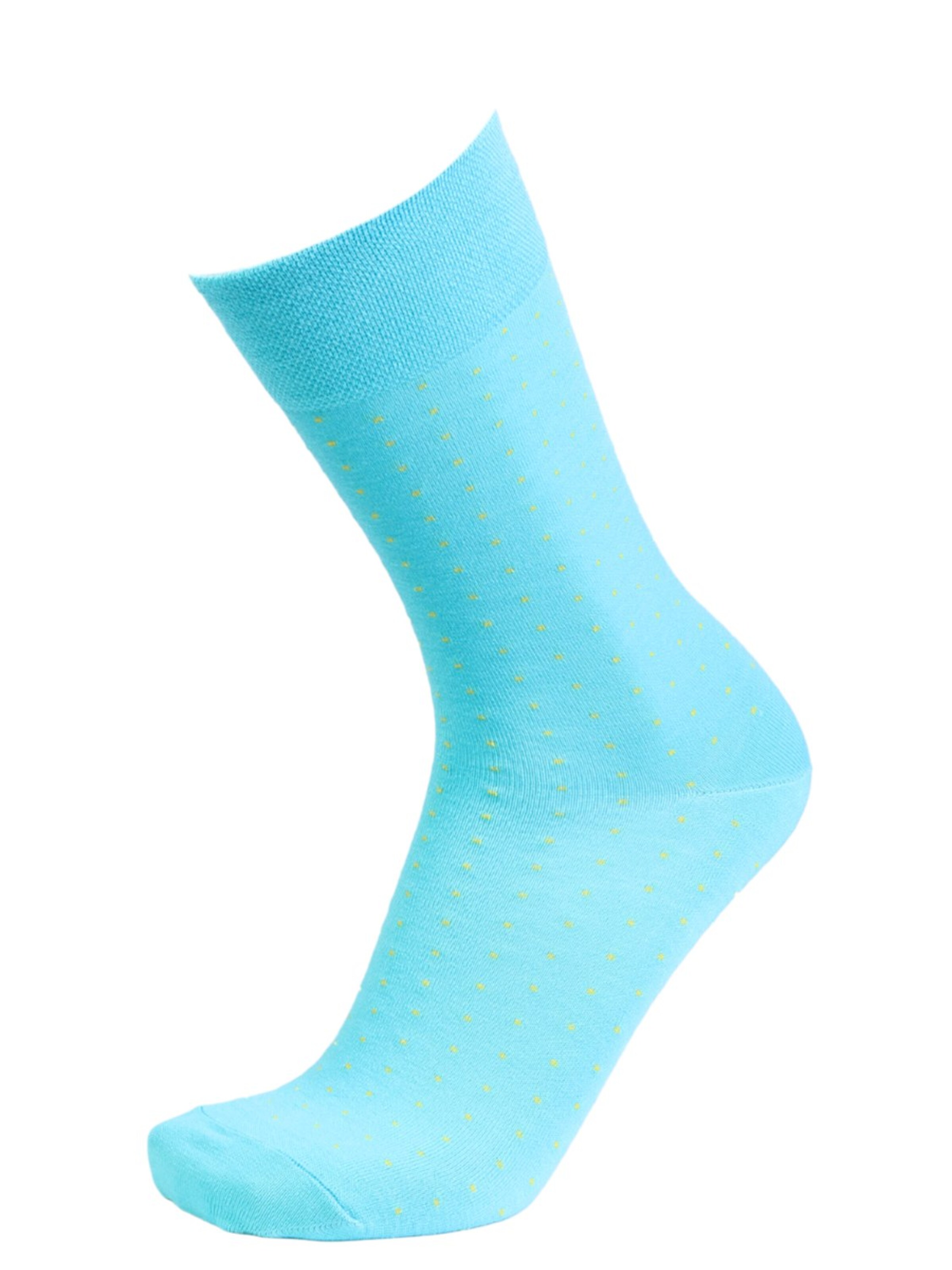 Chaussettes ''MARCO bright blue viscose polka dot socks'' Sokisahtel en bleu : devant