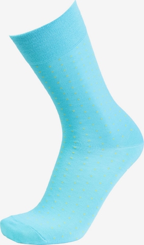 Chaussettes ''MARCO bright blue viscose polka dot socks'' Sokisahtel en bleu : devant