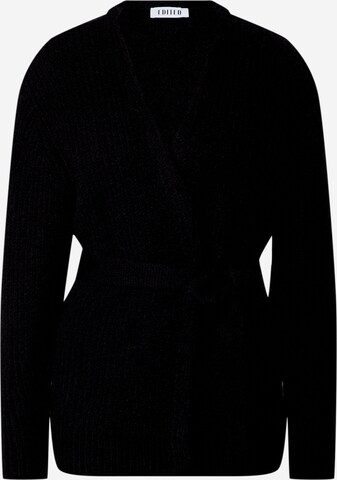 EDITED Knit Cardigan 'Annika' in Black: front