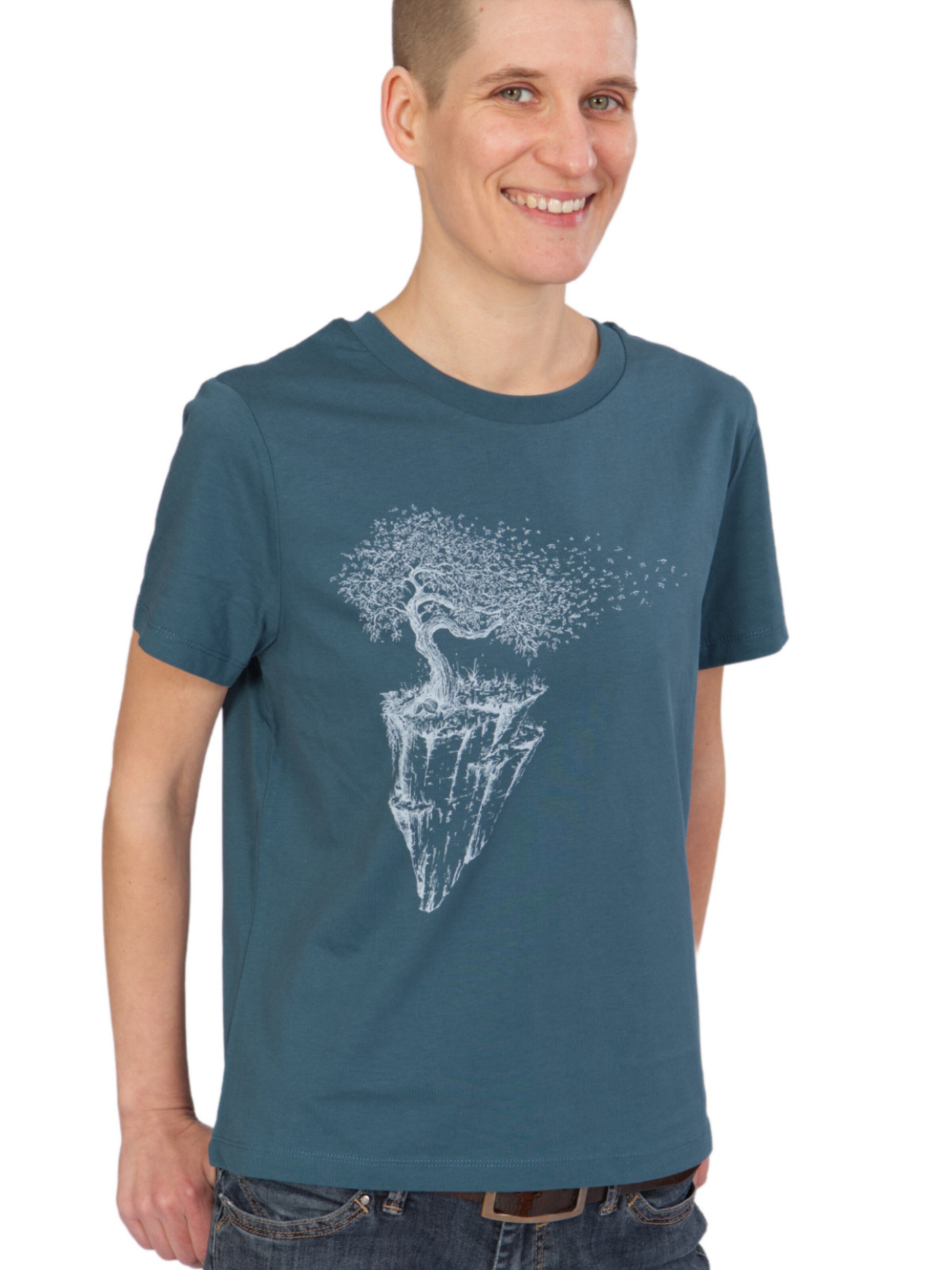 Life-Tree Shirt 'Maple Island' in Blue