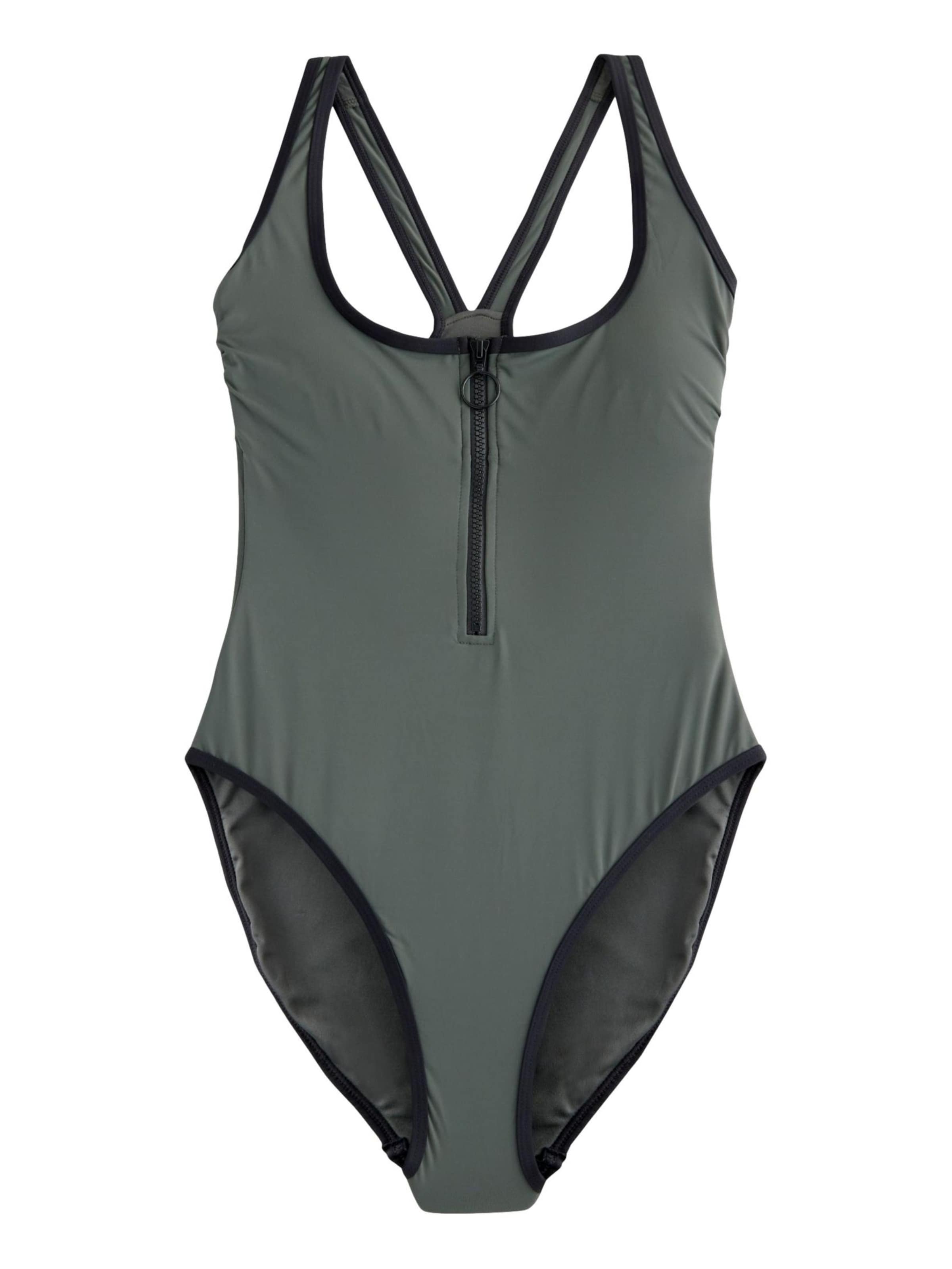 zaļš Next Bezvīļu Peldkostīms: no priekšpuses