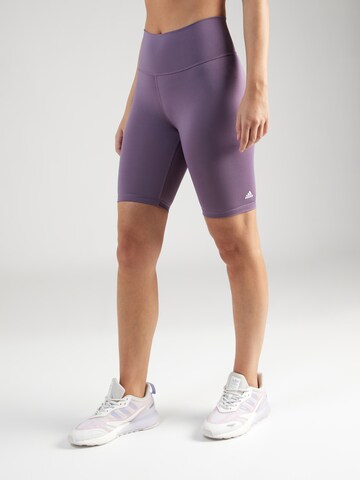 Skinny Pantaloni sport 'Optime Bike' de la ADIDAS PERFORMANCE pe mov: față