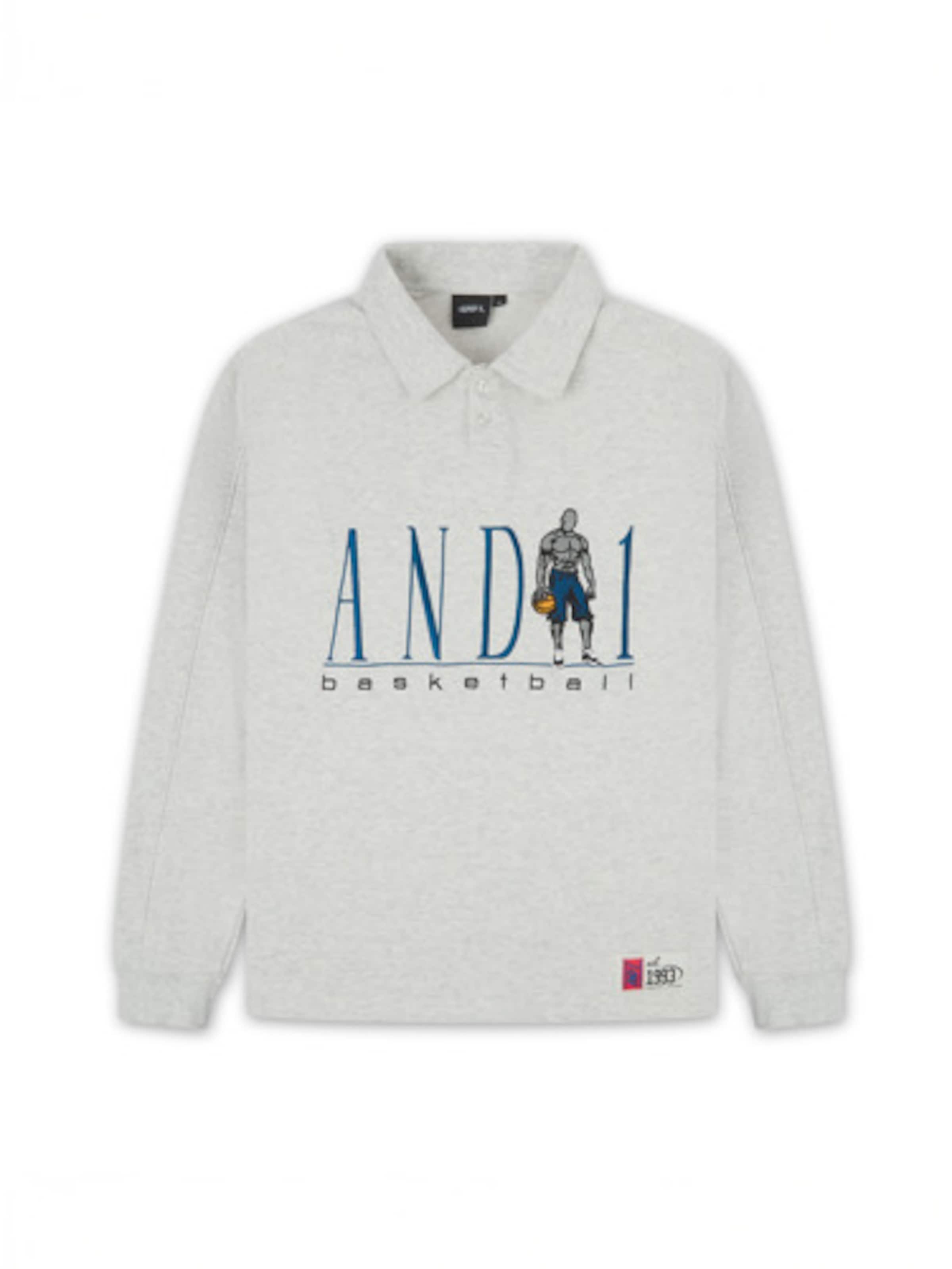 AND1 Sweatshirt in Grau: Vorderseite