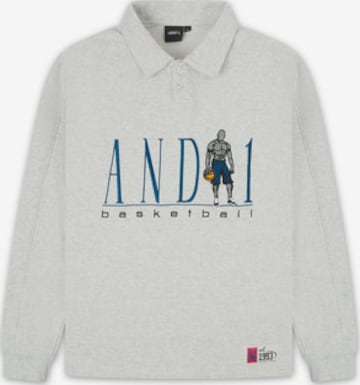 AND1Sweater majica - siva boja: prednji dio