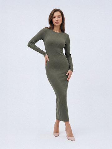 Nudyess Strickkleid 'Eos Maxi' in Grün