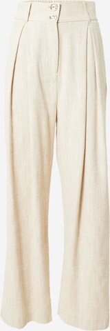 Wide leg Pantaloni con pieghe di River Island in beige: frontale
