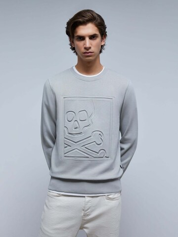 Scalpers Sweatshirt 'Engraving' i grå: forside