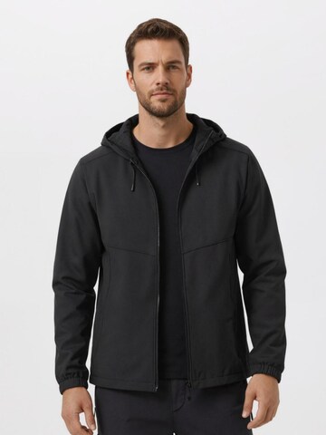 YOUTHUP Winterjacke 'ABNEHMBAR'‌‌‌‌‌‌ in Schwarz: Vorderseite