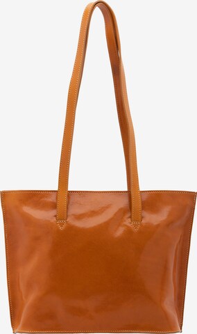 Borsa a spalla 'Borsa a Spalla Donna Pelle Vacchetta - Chiusura Zip Made in Italy' di I Fratelli in giallo: frontale