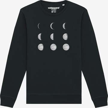 Watapparel Sweatshirt ' Moonphases ' in Schwarz: Vorderseite
