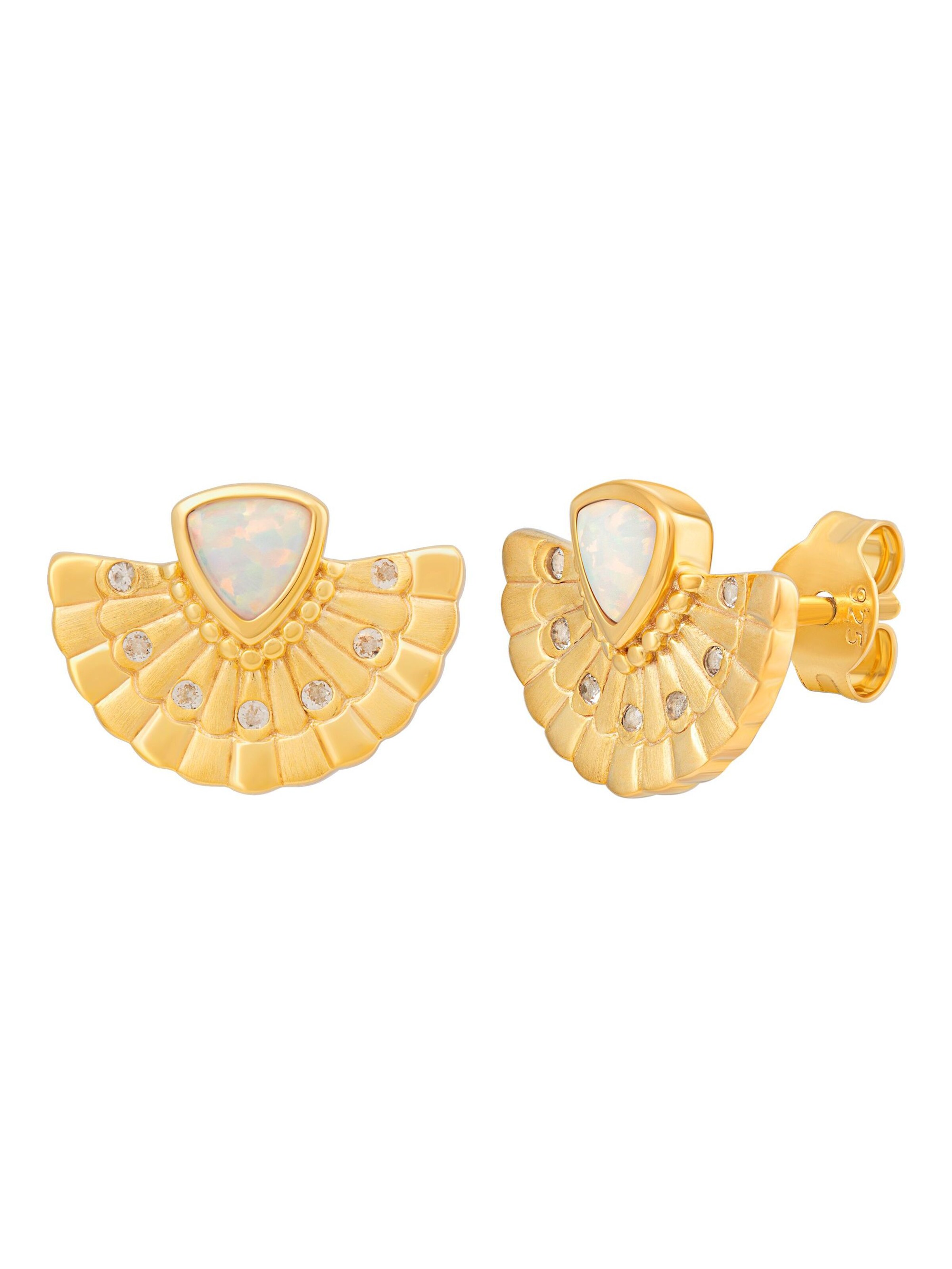 Boucles d'oreilles caï en jaune : devant