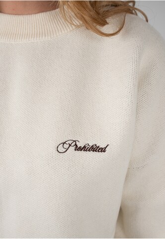 Pullover 'Back In The Days' di Prohibited in beige