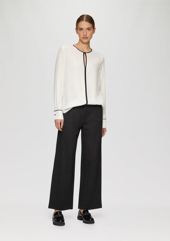 s.Oliver BLACK LABEL Wide leg Trousers in Black: front