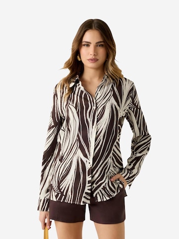 Camicia da donna 'BASTIENNE' di GUESS in marrone: frontale