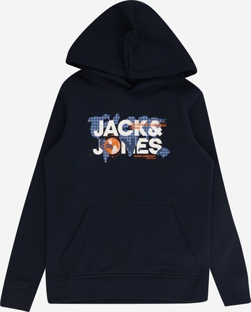 Jack & Jones Junior Суичър 'Dust' в синьо: отпред