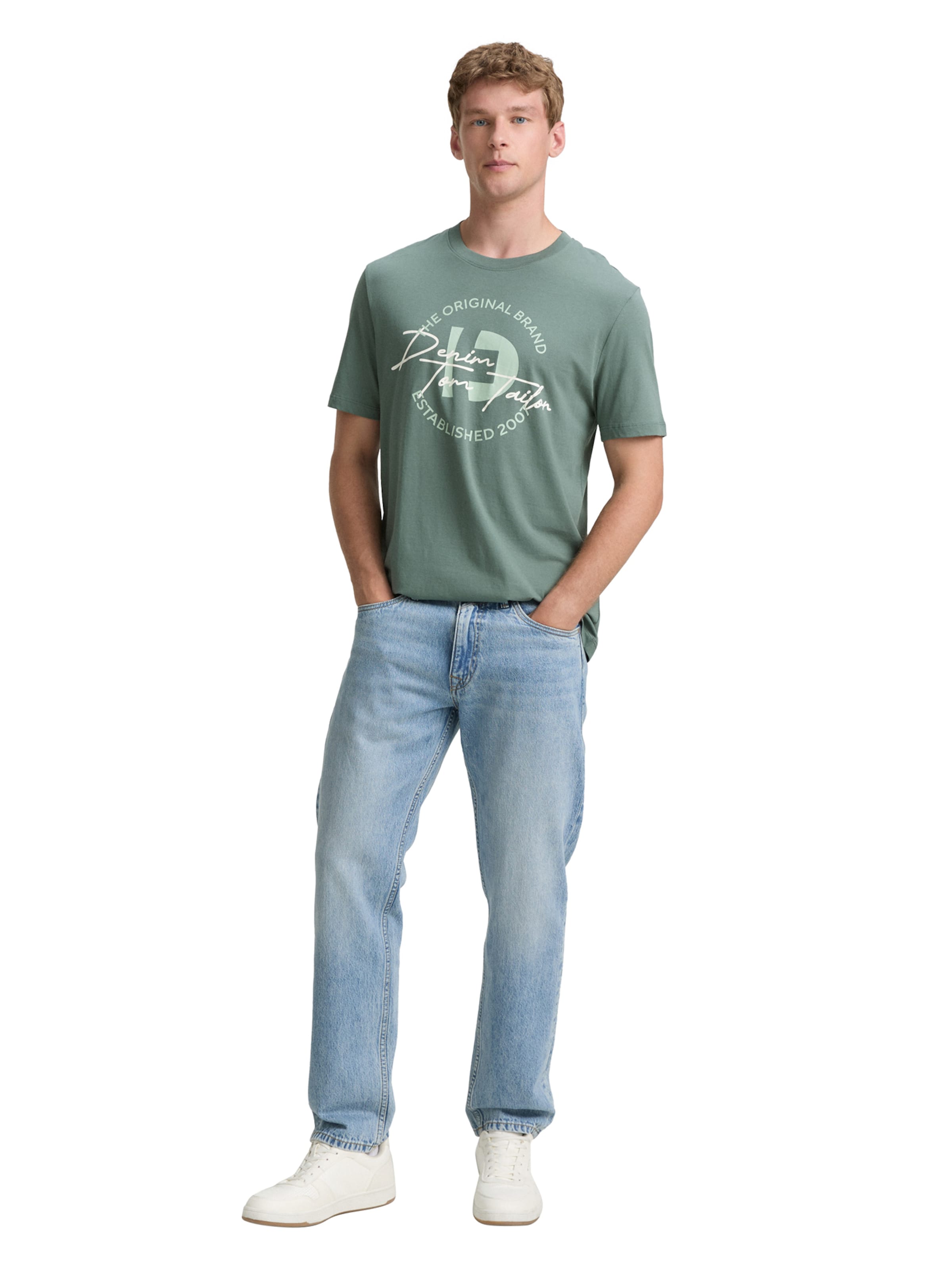 Tricou de la TOM TAILOR DENIM pe verde