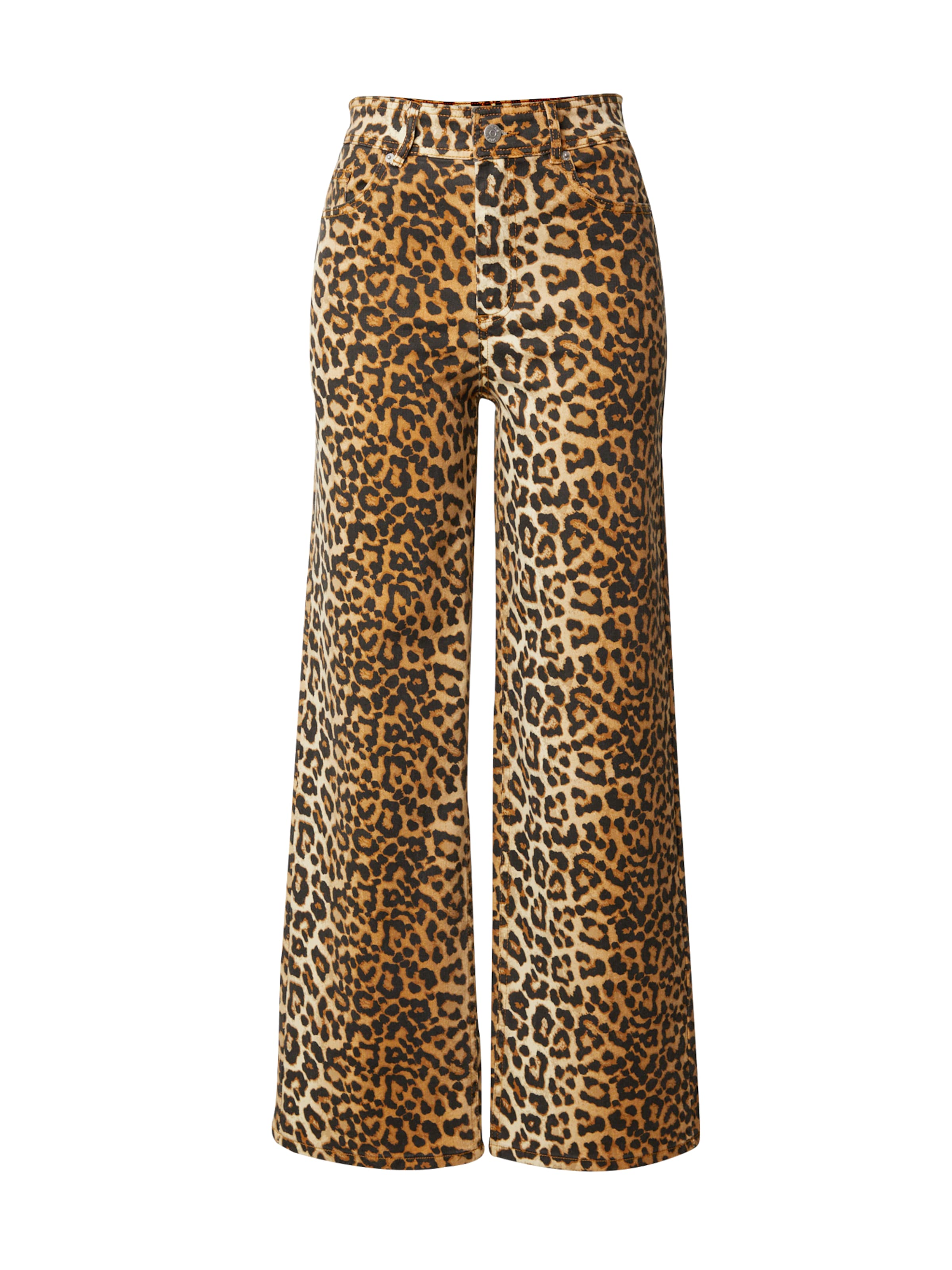 YAS - Loosefit Calças de ganga 'YASLeonora' em castanho: frente