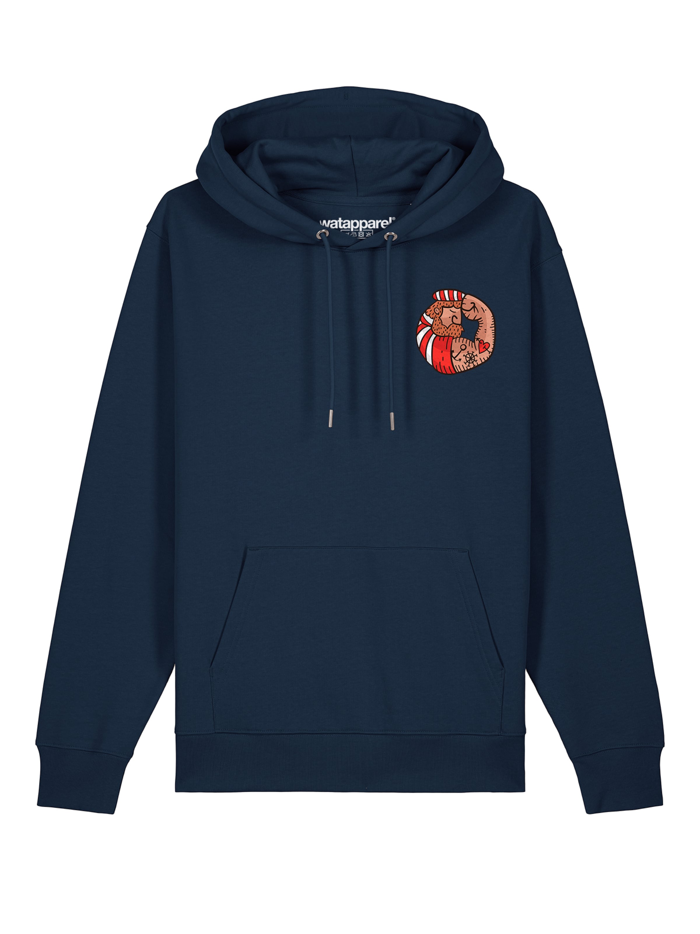 Sweat-shirt ' Seemann ' Watapparel en bleu : devant