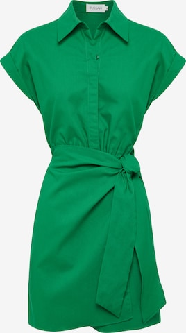 Tussah - Vestido camisero 'AVRIL' en verde: frente