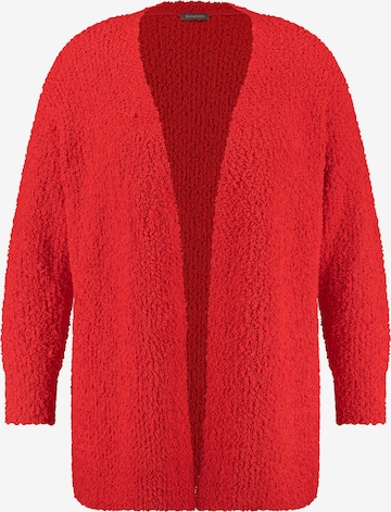 SAMOON Gebreid vest in Rood: voorkant