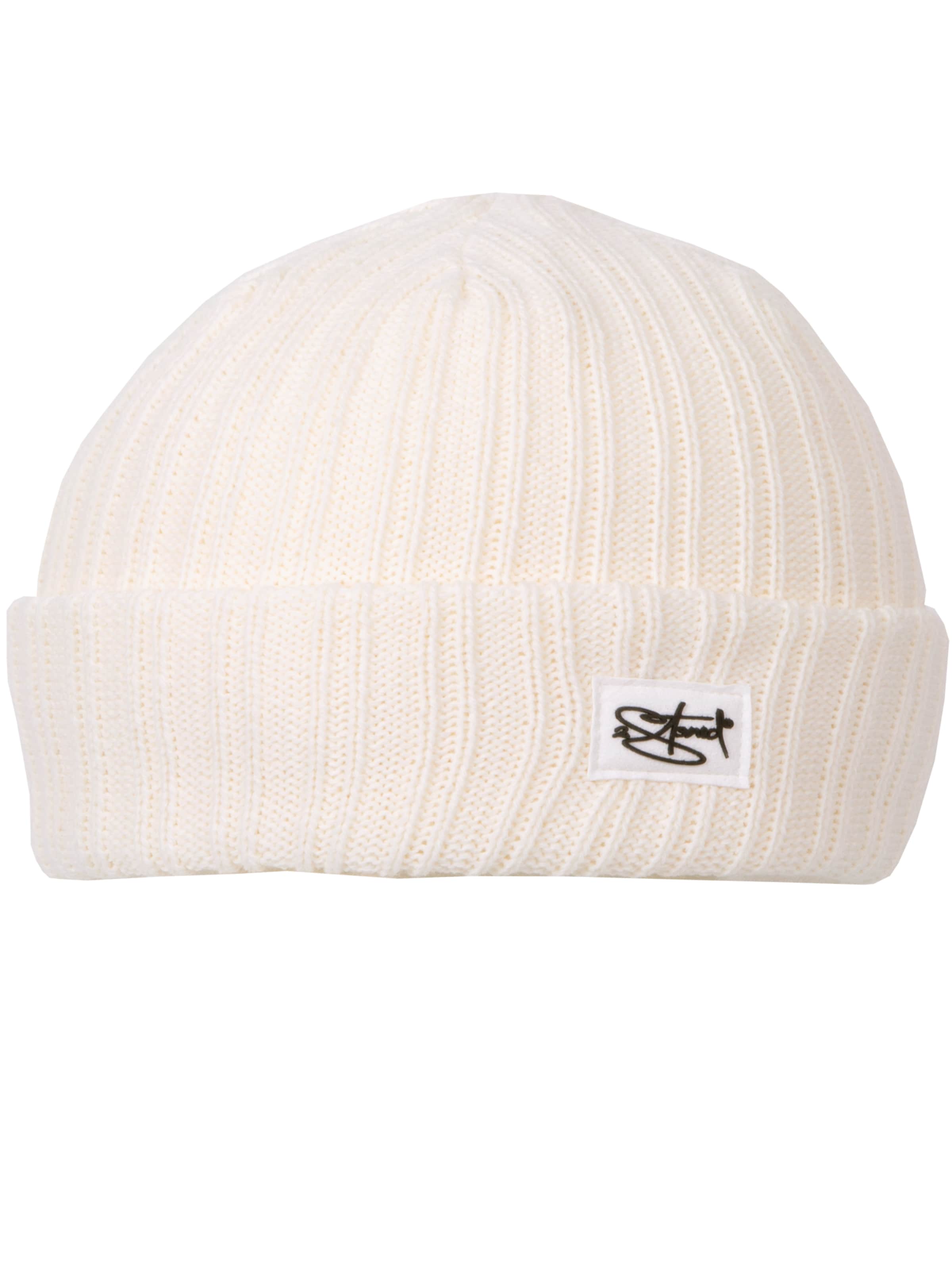 2Stoned Beanie 'Rip  Deluxe' in White: front