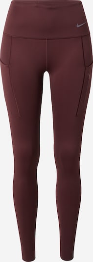 NIKE Workout Pants in Grey / Burgundy, Item view