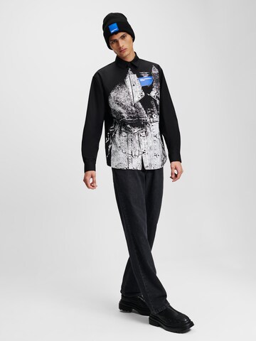 Regular fit Camicia di KARL LAGERFELD JEANS in nero