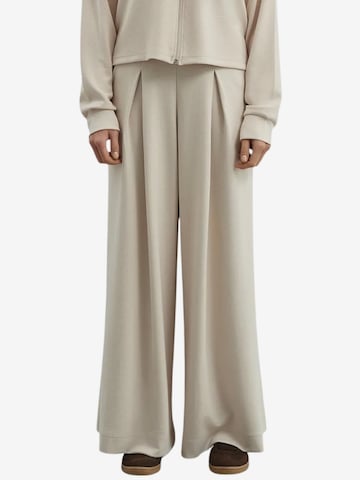 Wide Leg Pantalon C&City en beige : devant