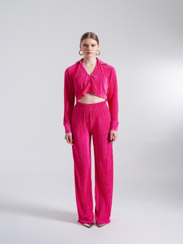 HOLLY LOLLY Zvonové kalhoty Kalhoty – pink