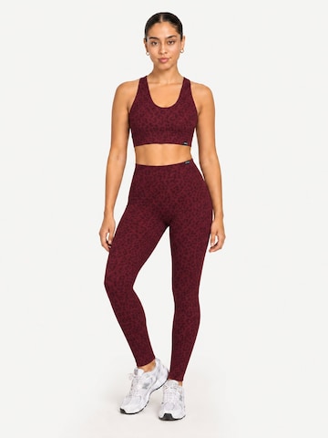 Skinny Leggings ' Velvara ' Smilodox en rouge : devant