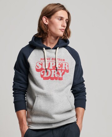 Superdry Sweatshirt 'Raglan' in Grey: front