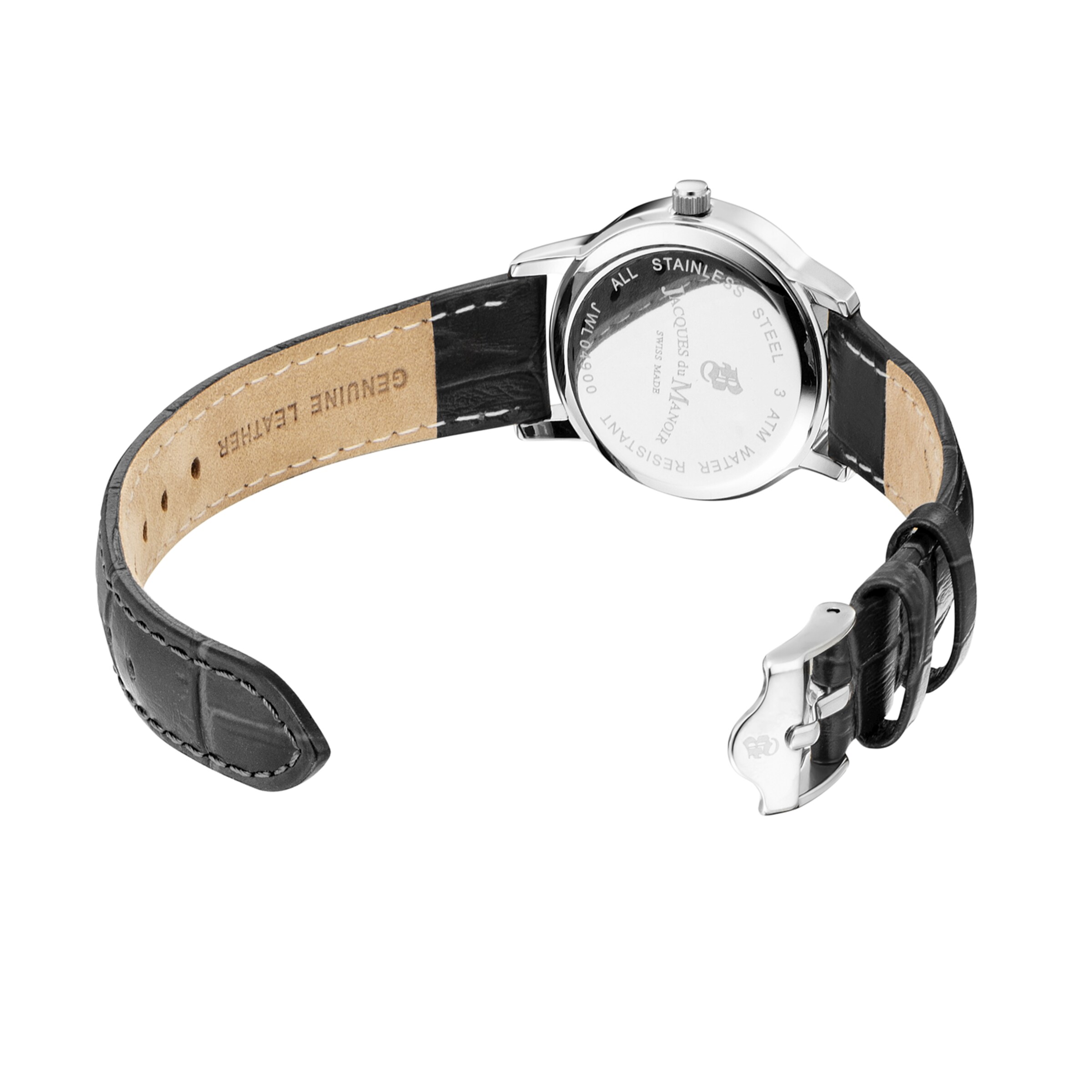 Montre à affichage analogique Jacques du Manoir en argent