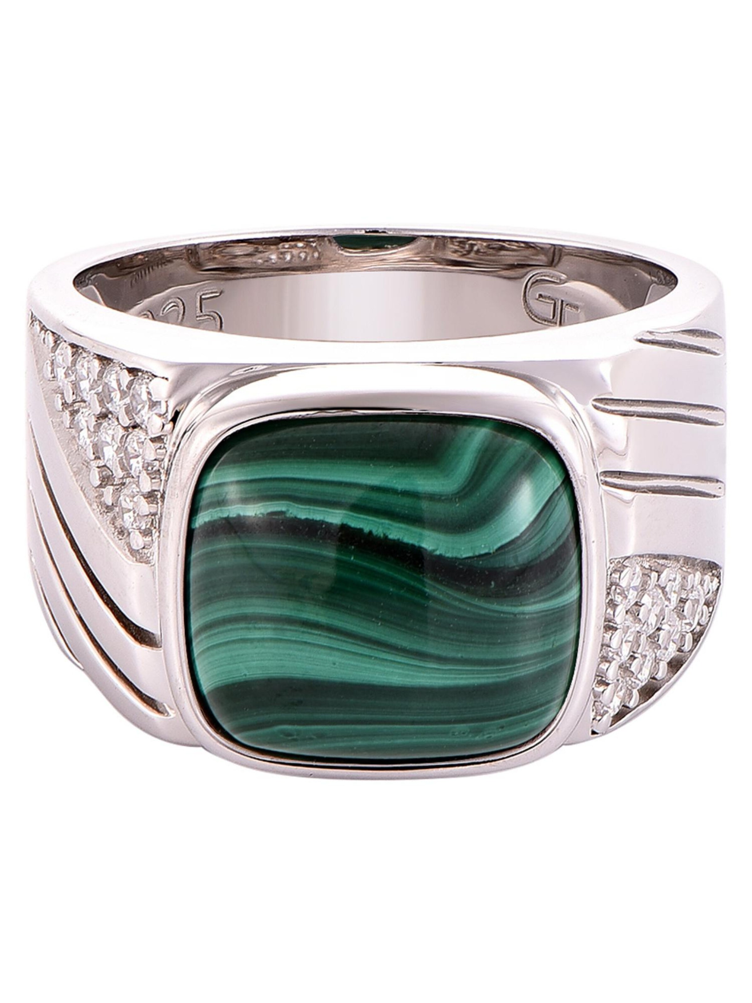 GT Collection Ring 'MALACHITE' in Zilver