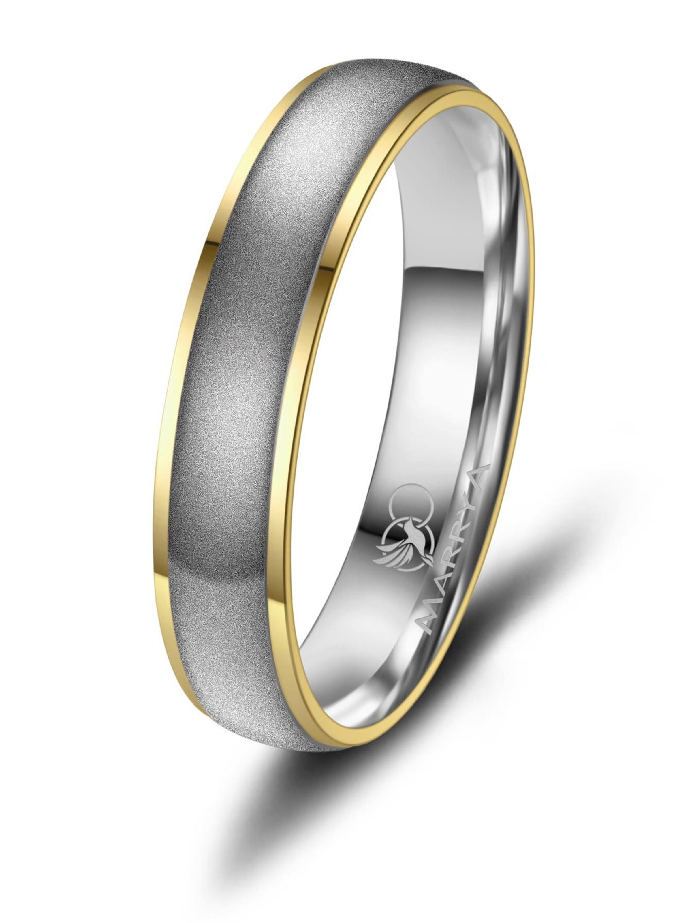 MARRYA Ring 'MARRYA TI-11 Ehering aus Titan' in Grey: front