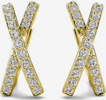 ROUGEMONT Jewellery Earrings 'Funkelnde Damen Creolen Ohrringe' in Gold: front