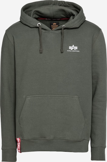 ALPHA INDUSTRIES Sweater majica u maslinasta / crvena / bijela, Pregled proizvoda