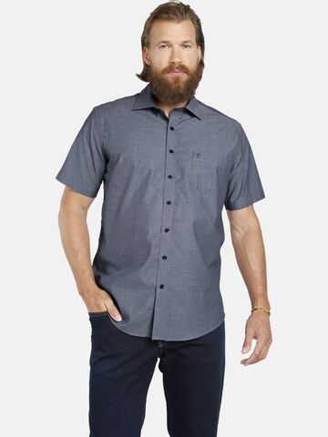 Jan Vanderstorm Comfort fit Button Up Shirt 'Evin' in Blue: front