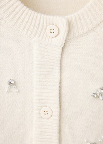 MANGO Knit cardigan 'NILO' in Beige: front