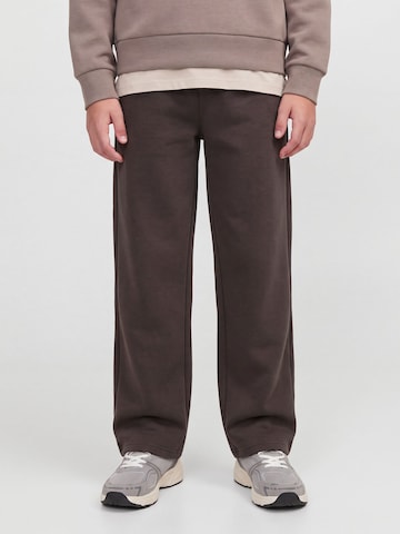 Loosefit Pantalon Jack & Jones Junior en marron : devant