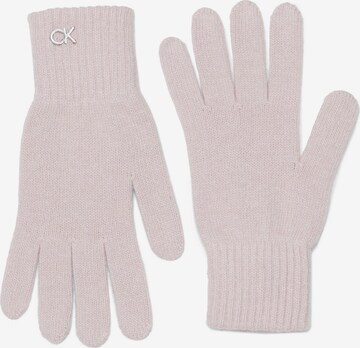 Calvin Klein Full Finger Gloves in Purple: front