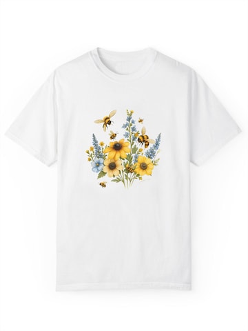 GORHEY Oversized shirt 'Flowers' in White: front