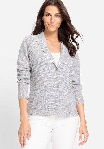 Olsen Cardigan schmaler Schnitt in Grau: Vorderseite