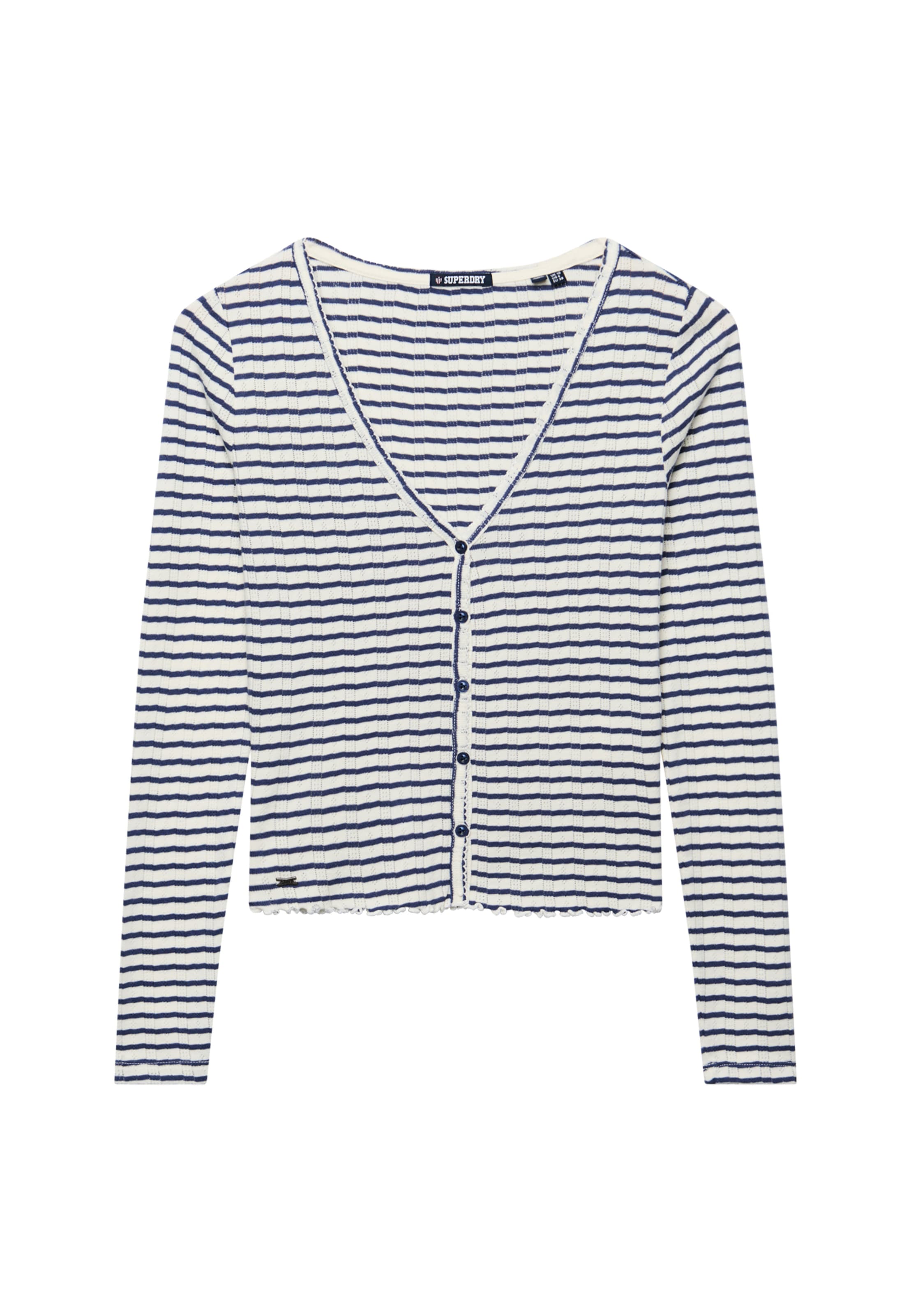 Superdry & Co Knit Cardigan 'Athletic Essential' in Blue: front