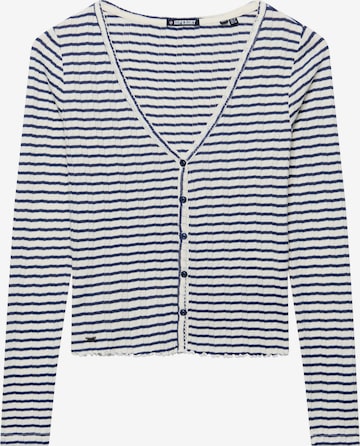 Superdry & Co Knit Cardigan 'Athletic Essential' in Blue: front